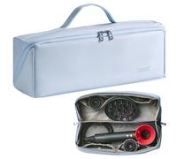 Veki Sac de Rangement Compatible avec Dyson Airwrap Styler et Shark, Étui de Transport de Voyage Portable pour Dyson Supersonic, Sac de Voyage Étanche pour Dyson Sèche-Cheveux et Accessoires (Bleu)