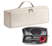 Veki Sac de Rangement Compatible avec Dyson Airwrap Styler et Shark, Étui de Transport de Voyage Portable pour Dyson Supersonic, Sac de Voyage Étanche pour Dyson Sèche-Cheveux et Accessoires (Blanc)