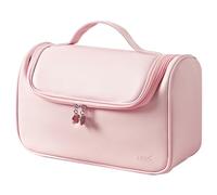 Veki Sac de Rangement Portable à Suspendre pour Dyson Airwrap Styler et Shark, Étui de Transport de Voyage pour Sèche-Cheveux Dyson Supersonic, Sac de Voyage pour Accessoires de Bigoudi (Rose)