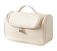 Veki Sac de Rangement Portable à Suspendre pour Dyson Airwrap Styler et Shark, Étui de Transport de Voyage pour Sèche-Cheveux Dyson Supersonic, Sac de Voyage pour Accessoires de Bigoudi (Blanc)