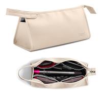 Veki Sac de Rangement pour Dyson Airwrap Styler et Bigoudi Accessoires, Sac de Voyage Compatible avec Sèche-Cheveux Dyson Supersonic, Étui de Rangement pour Sèche-Cheveux (Beige, Triangle)