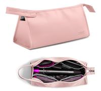 Veki Sac de Rangement pour Dyson Airwrap Styler et Bigoudi Accessoires, Sac de Voyage Compatible avec Sèche-Cheveux Dyson Supersonic, Étui de Rangement pour Sèche-Cheveux (Rose, Triangle)