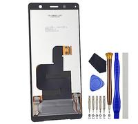 VEKIR Complete Display Screen for Sony Xperia XZ2 Compact H8324 LCD Touch Digitizer Assembled White Silver 5.0" Screen Replacement with Free Tool Kit