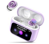 VEKJ Ecouteurs Bluetooth sans Fil, 48H Mini Ecouteur Sommeil avec Écran Tactile Multifonction, Casque Bluetooth 5.4 avec Appels clairs, HiFi Stéréo/Mode 5 EQ/IPX7 Étanche Oreillette, Taro Lavande