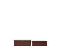 Vekla Boîtes Long Lot de 2 Dark Pecan
