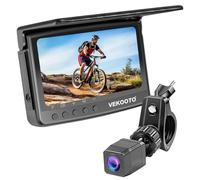 VEKOOTO VB5 Ensemble de caméras de vélo avec batterie rechargeable HD 12,7 cm HD 1080p Vision nocturne en 3 minutes Installation facile Grand angle Caméra de recul pour VTT Ebike