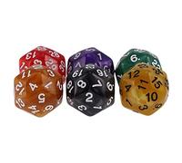 Vektenxi Jeu de société acrylique 6pcs D30 multi-faces dés motif de nombre de dés 30 faces tous les 2 couleurs- 2 durabilité rentable et durable