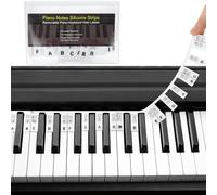 VEKXAR Autocollants Amovibles pour Piano, Autocollants pour Clavier Noir et Blanc, étiquettes de Notes pour 88 Touches, Autocollants en Silicone réutilisables pour débutants, livrés avec Une boîte