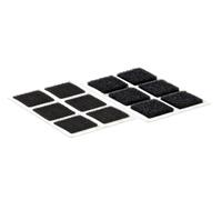Velcro VEL-EC60236 – 24 pièces bâtons noirs sur carrés, 25 mm