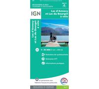 Vel11 - lac d annecy et lac du bourget a velo - Echelle 1 : 30 000 - Collectif - Ign Institut Geographique National - Atlas / carte