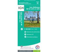 Vel12 - les chateaux de la loire a velo - Echelle 1 : 100 000 - Collectif - Ign Institut Geographique National - Atlas / carte