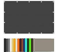 Vela Ombreggiante Voile d'ombrage à 98 % avec corde en nylon et œillets pour extérieur, terrasse, balcon et piscine - 2 x 4,6 m - Voile d'ombrage gris foncé