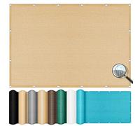 Vela Ombreggiante - Voile d'ombrage respirant - Protection UV à 98 % - Pour balcon, terrasse - 1,2 x 3,4 m - Voile d'ombrage résistant à la déchirure - Jaune sable