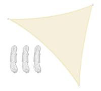 Vela Ombreggiante Voile d'ombrage triangulaire imperméable pour extérieur, terrasse, jardin, cour et voiture Beige 360 x 360 x 360 cm
