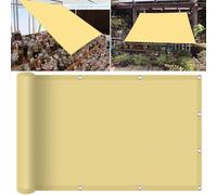Vela Parasol imperméable 360 x 480 cm - Rete Ombra da Giardino Protezione UV pour terrasse Esterno Piscina - Giallo Sabbia Ideale per Relax e Comfort