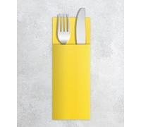 VelaHub Airlaid Lot de 50 serviettes à couverts jetables de qualité supérieure, 32 x 40 cm, jaune