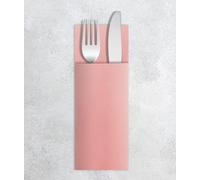 VelaHub Airlaid Lot de 50 serviettes à couverts jetables de qualité supérieure, 32 x 40 cm, rose
