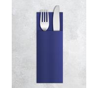 VelaHub Airlaid Lot de 50 Serviettes jetables de qualité supérieure Bleu 32 x 40 cm