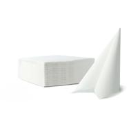 VelaHub Soft Point 50 Serviette jetable, de qualité supérieure, 38 x 38 cm, pliage en 1/4, blanche