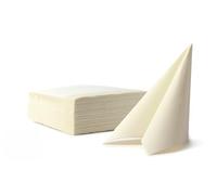 VelaHub Soft Point 50 Serviette jetable, de qualité supérieure, 38 x 38 cm, pliage en 1/4, champagne