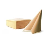 VelaHub Soft Point 50 Serviette jetable, de qualité supérieure, 38 x 38 cm, pliage en 1/4, marron naturel