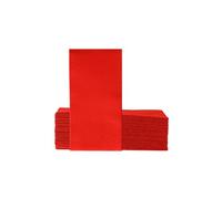 VelaHub Soft Point - Lot de 50 serviettes de table jetables de qualité supérieure - Pliage 1/8-39 x 38 cm - Rouge