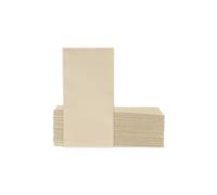 VelaHub Soft Point - Lot de 50 serviettes de table jetables de qualité supérieure - Pliage 1/8 - Champagne - 39 x 38 cm