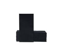 VelaHub Soft Point - Lot de 50 serviettes jetables de qualité supérieure - Pliage 1/8-39 x 38 cm - Noir