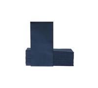 VelaHub Soft Point Lot de 50 Serviettes jetables pliées en 8 Bleu foncé 39 x 38 cm
