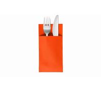 VelaHub Soft Point Lot de 50 serviettes jetables pour couverts, de qualité supérieure, 39 x 38 cm, orange