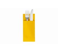 VelaHub Soft Point Lot de 50 serviettes jetables pour couverts Jaune 32 x 38 cm