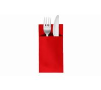 VelaHub Soft Point Lot de 50 Serviettes jetables pour Couverts Rouge 39 x 38 cm