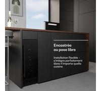 Velaire cave à vin encastrée | Moderne, élégante | Protection UV | Double zone | 17 bouteilles F