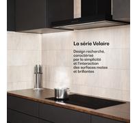 Klarstein Velaire Hotte Aspirante 90 cm Hotte Murale 595 m³/h A++ Commandes Tactiles LED 3 Vitesses Noir Noir