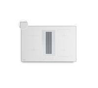 Velaire Plaque induction avec Hotte aspirante intégrée 4 Zones 7400W 80cm Curseur Tactile Minuterie