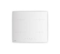 Velaire Table de cuisson induction 60cm 4 Zones 7000W Curseur Tactile Minuterie Blanc