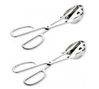 VELAJA Lot de 2 Pinces Cuisine Inox, Pince Barbecue, Pince à Salade, Pince à Buffet, Pinces de Service Acier Inoxydable pour Grill, Buffet, Viande et Légumes