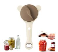 VELAJA Ouvre-Bocal 4-en-1 Multifonction, Ouvre-Bouteille Réglable avec Dents Antidérapantes, Ouvre-Boite Manuel Longue Poignée pour un Effort Réduit, Oustensile de Cuisine pour Personnes Âgées