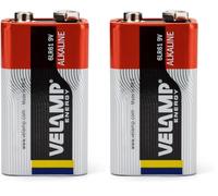 Velamp 6LR61/1BP Batterie 6LR61 Transistor 9V BL, Rouge (Lot de 2)
