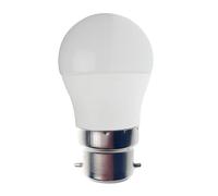Velamp Ampoule LED SMD, Mini-sphérique P45, 6W / 470lm, culot B22 (France), 3000K, Blanc