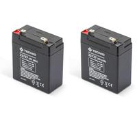 Velamp Batterie au Plomb 4 V 3 Ah (Lot de 2)