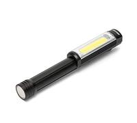 Velamp Big Daddy Lampe d'inspection LED de 3 W avec clip et aimant, lampe torche COB de 400 lumens pour réparation de voiture, garage, pêche, urgence. Lumière rouge clignotante, noire