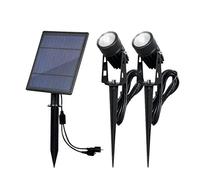 Velamp BLACKBIRD: kit de 2 spots LED en aluminium à charge solaire