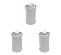 Velamp Bougie votive Led 15,2 cm, durée 90 jours, blanche avec lumière blanche fixe (Lot de 3)