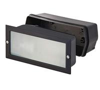 Velamp IS720 Spot Chemin extérieur: IP54. avec Douille pour 1 Ampoule E27, Compatible LED. Boîtier d'encastrement fourni, Plastique, Noir