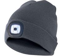Velamp CAP02 Lighthouse Bonnet à LED Rechargeable par USB, Lumineux 100 Lumen, Taille Unique, Lavable, pour Le Sport et Le Travail, Anthracite