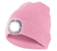 Velamp CAP11 Lighthouse Bonnet à LED Rechargeable par USB, Lumineux 100 Lumen, Taille Unique, Lavable, pour Le Sport et Le Travail, Rose