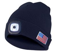 Velamp CAP18 Lighthouse Bonnet à LED Rechargeable par USB, Lumineux 100 Lumen, Taille Unique, Lavable, pour Le Sport et Le Travail, Bleu Marine