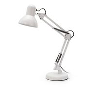 Velamp Lampe de bureau CHARLESTON XL – Architecte, blanc, douille E27