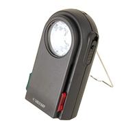 Velamp Chemin de Fer 2 Lampe de poche extra plate, 3 LED, avec filtres rouge et vert, bouton morse, suspendue, super lumineuse, pour camping, urgence, chasse, trekking, noir